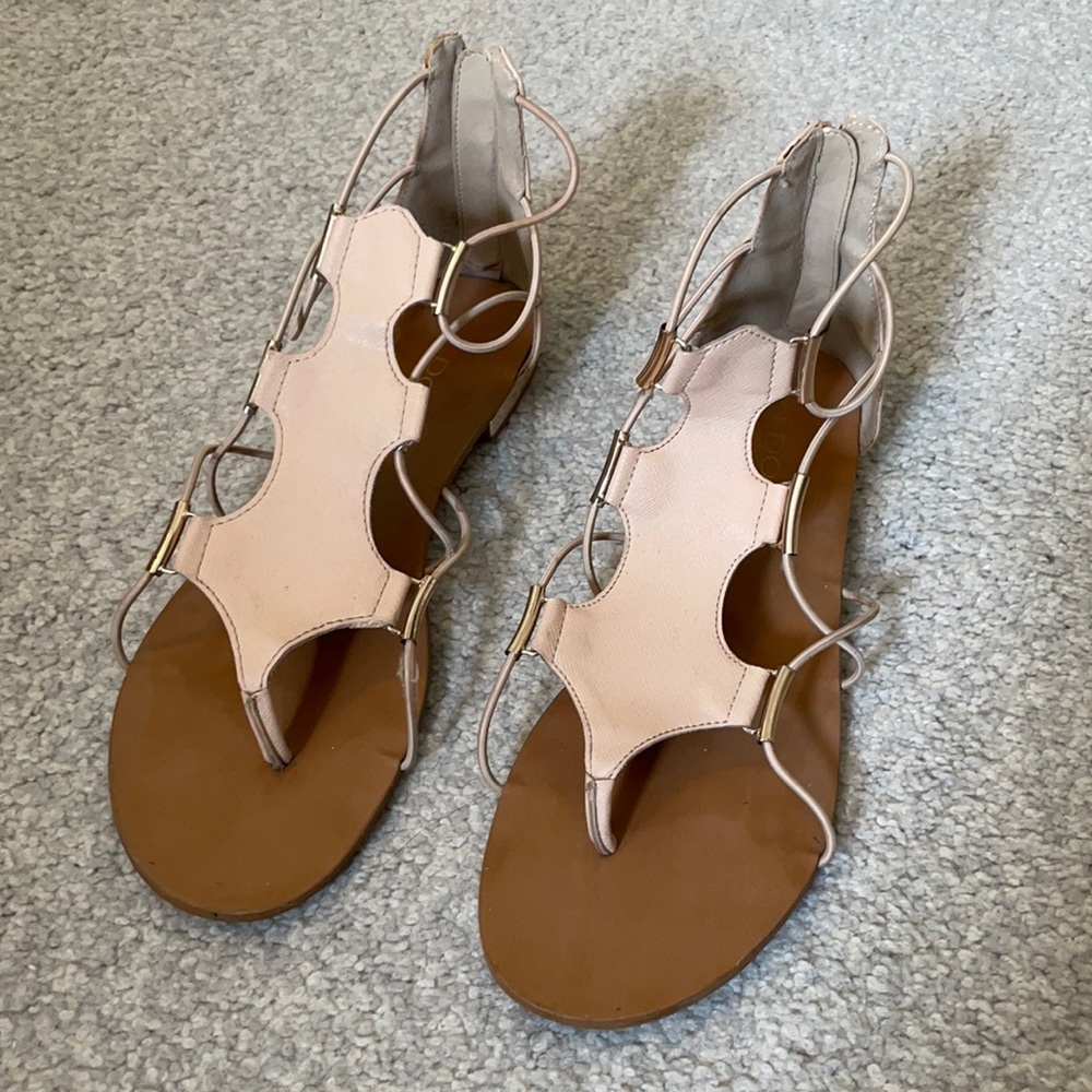 Aldo sandals with gold accents